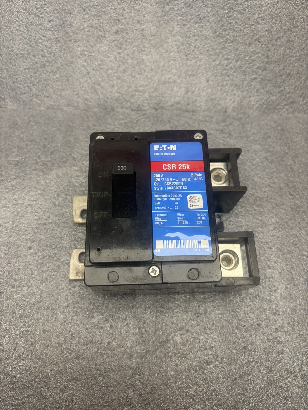 Eaton CSR2200N Circuit Breaker 200A 2-Pole 120/240V 60Hz 40C CSR 25k
