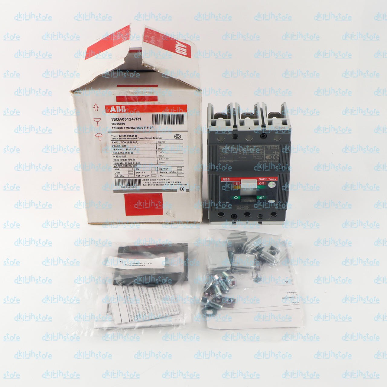 1PCS New ABB TMAX T3N250 TMD250/2500 FF 3P 250A 1SDA051247R1 Circuit Breaker