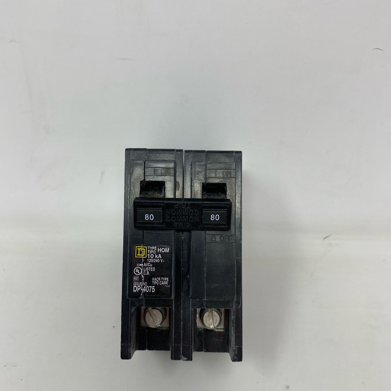 Square D Homeline HOM280CP 80A 2-Pole Breaker, Black