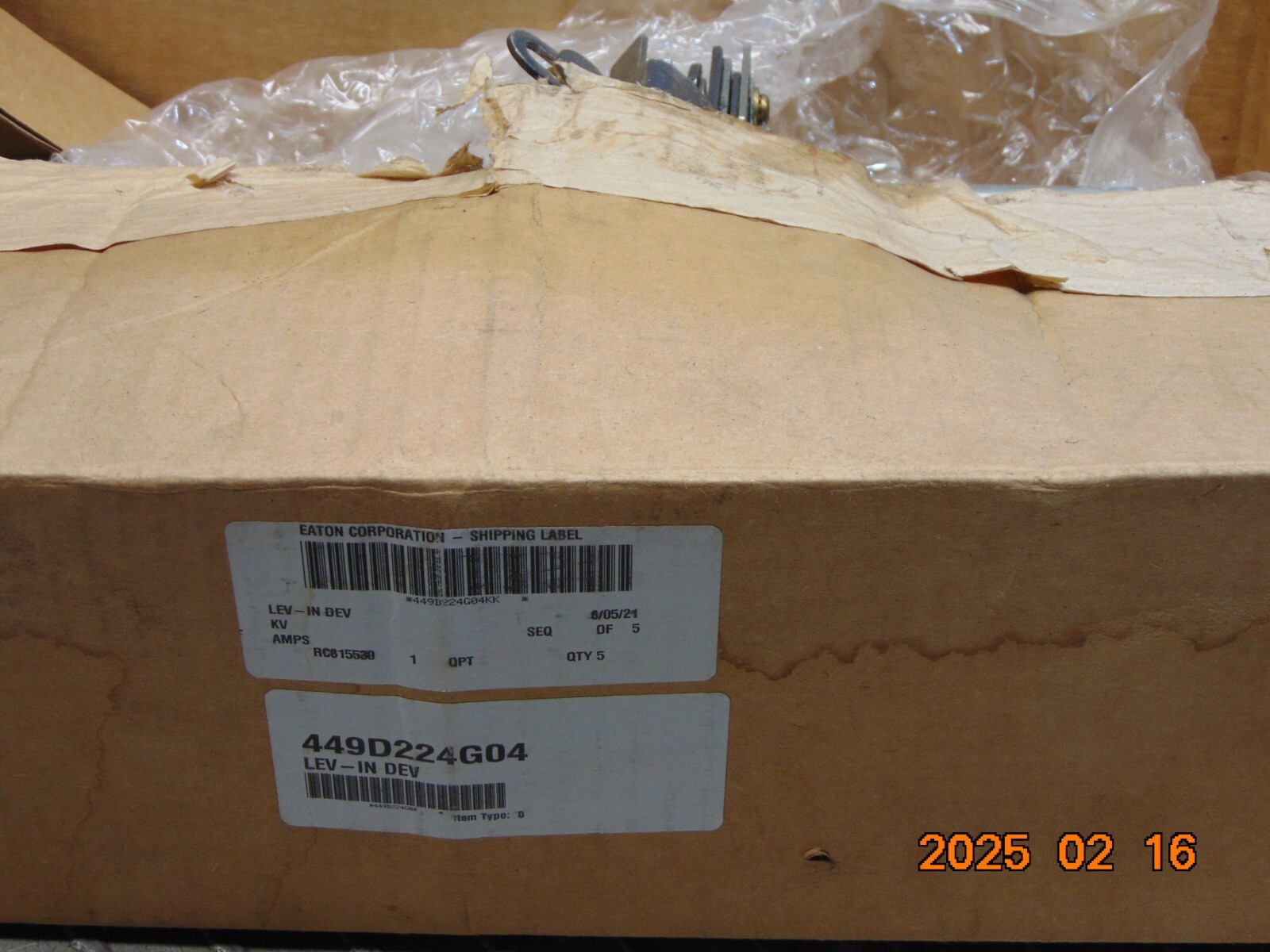 EATON 449D224G04 Drawout Racking Mechanism Assembly