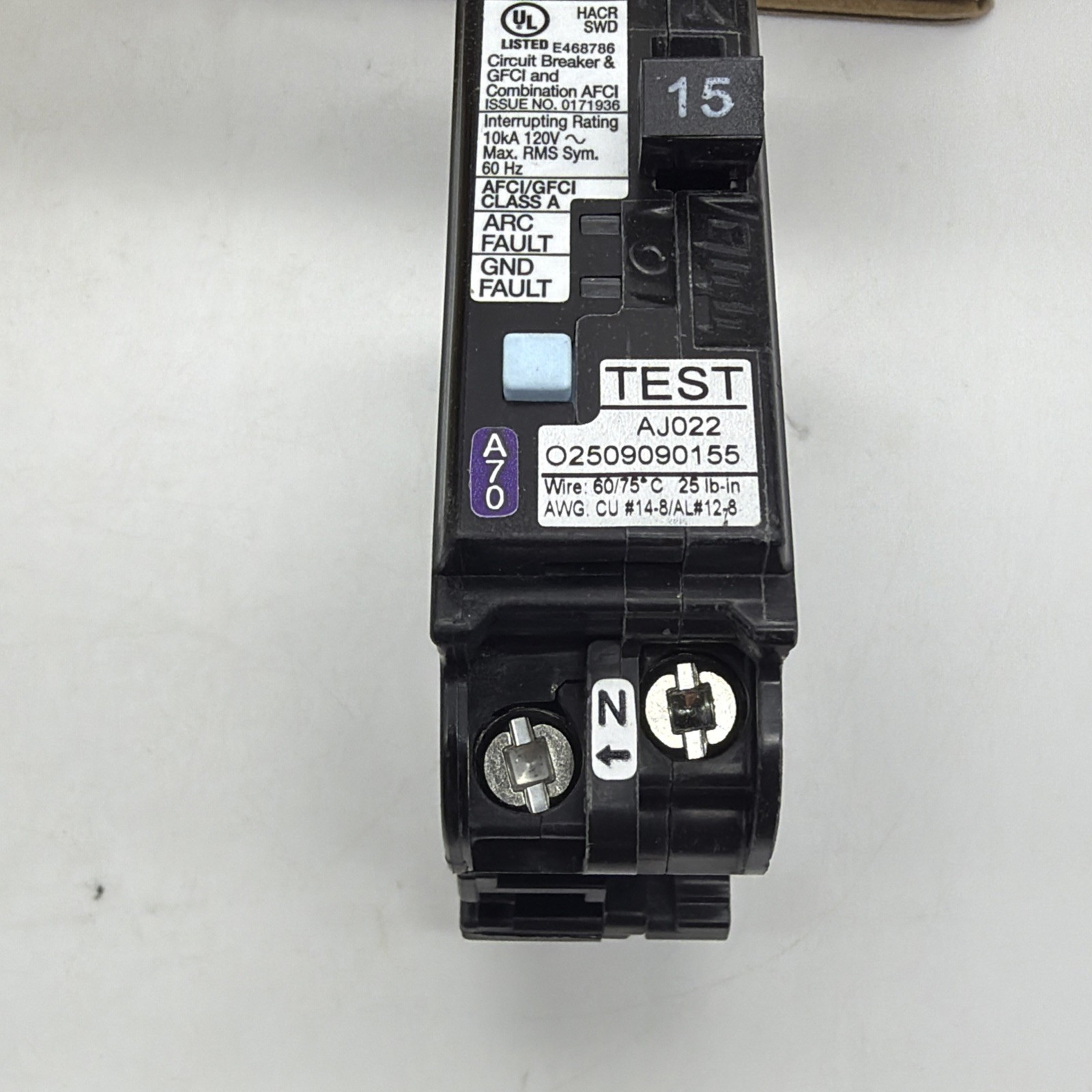 10X Siemens Q115DFN 15A 120V AFCI/GFCI Dual Function Plug-On Neutral Breaker NEW