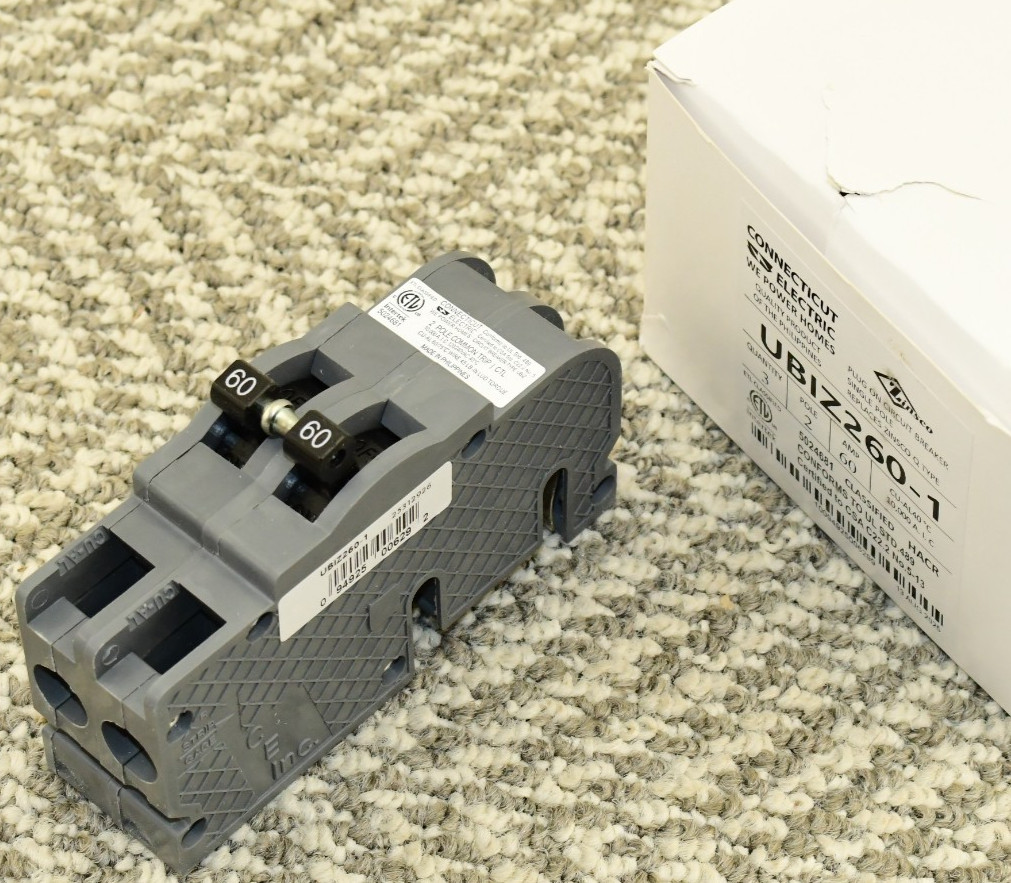 UBIZ Thick 60 Amp 1-1/2 in. 2-Pole Zinsco Type QC60 Replacement Circuit – NEW