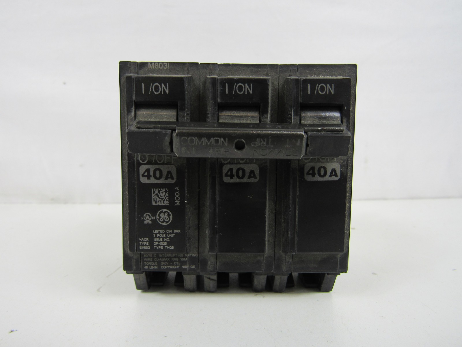 GE THQB32040 40 Amp 3 Pole 240V Mini Circuit Breaker