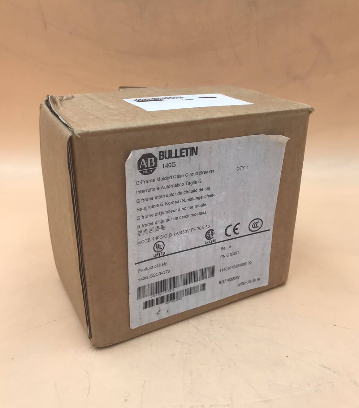HOUSTON STOCK NEW AB 140G-G2C3-C70 TYPE 140G 70 AMP 600V FREE 2 DAY AIR BUY NOW