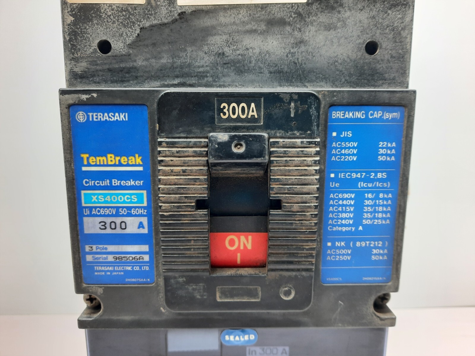 Terasaki Xs400cs 3 Pole 300 Amps Circuit Breaker / Tested ok