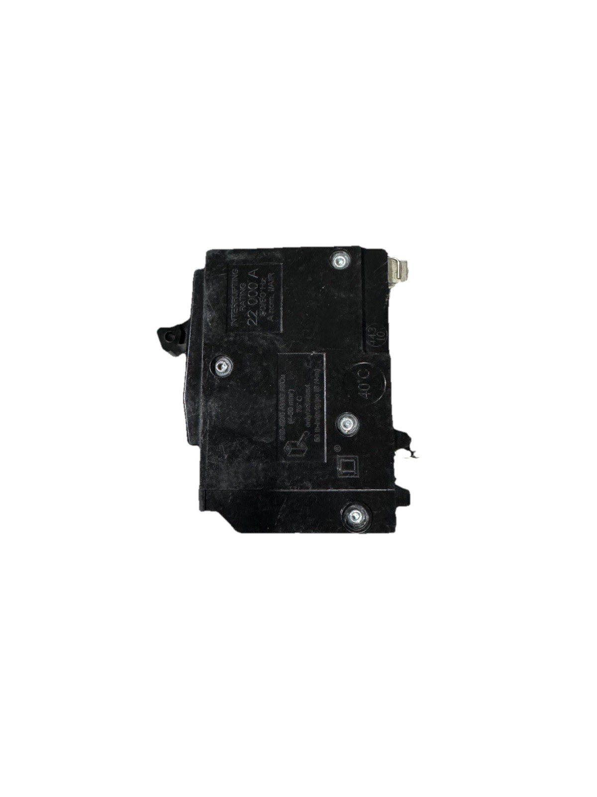 Square D QO2100VH Circuit Breaker 100Amp 2-Pole 240VAC 22kA Plug-In