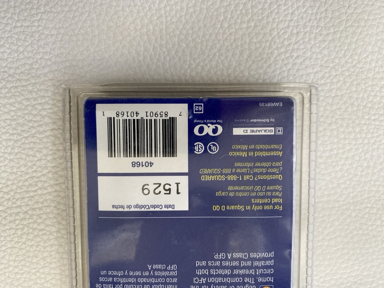 Square D QO120DFC Dual Function Circuit Breaker CAFI & GFI 20A 120VAC