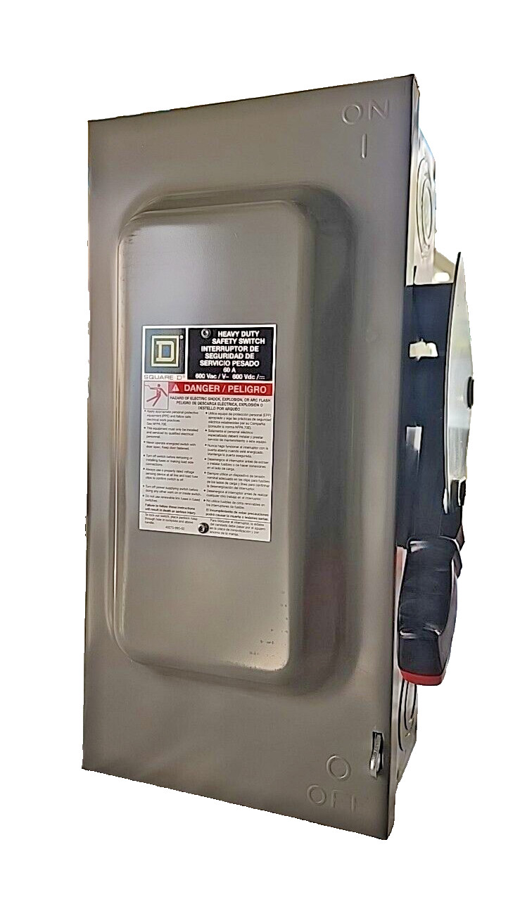 Square D H362 60 amp 600V 3 Phase Fused Type 1 Indoor Disconnect New
