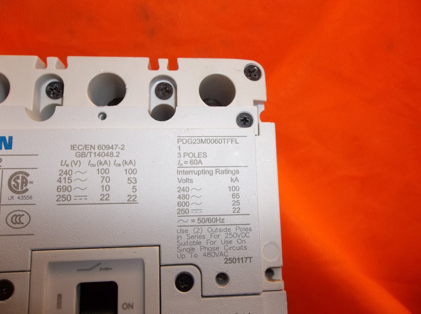 EATON PDG23M0060TFFL circuit breaker 1166A1