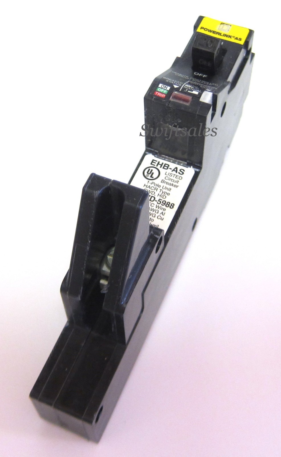 Square D EHB EHB14020AS 1P 20A Bolt-On PowerLink Remote Control Circuit Breaker