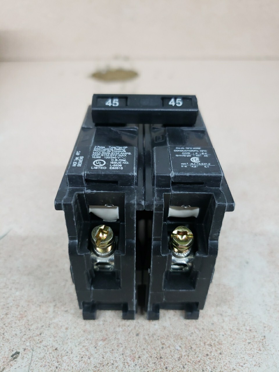 1) New! Siemens Q245 45 Amp 2 Pole 120/240V Type QP Circuit Breaker