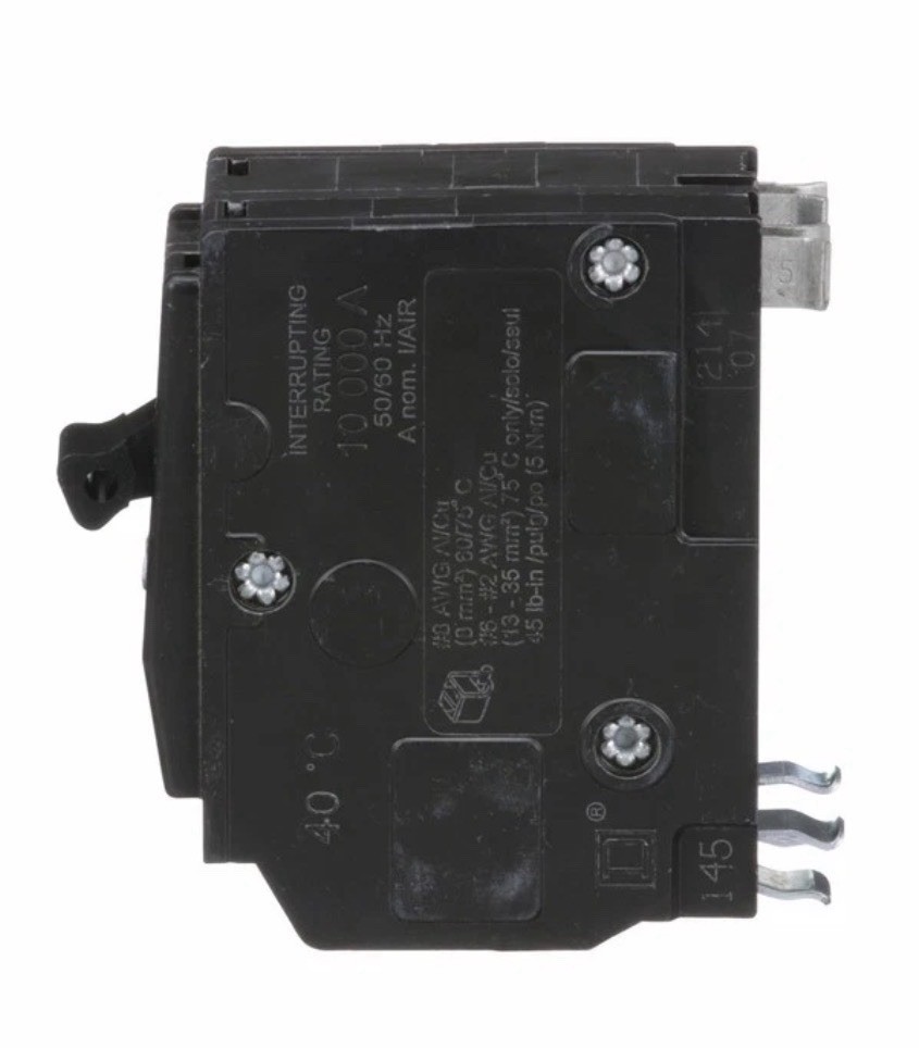 Square D 2-Pole Standard Trip Indoor Circuit Breaker 50A 120/240V, 1.48 W x 3.5
