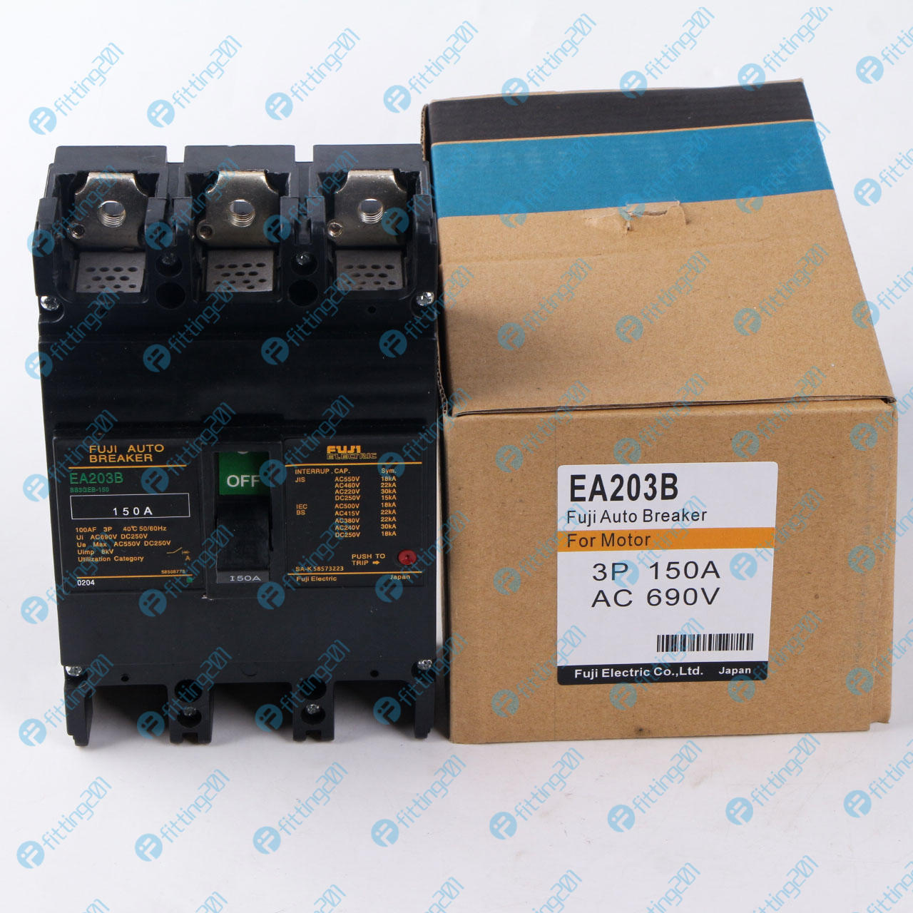 ONE New Fuji Electric EA203B 3P 150A Industrial Automation Auto Circuit Breaker