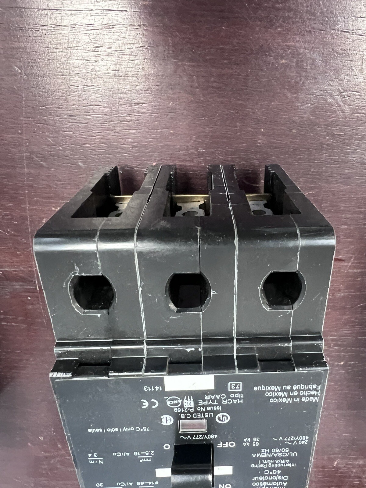Square D EGB34030 Thermal Magnetic Circuit Breaker 30 Amp 480 Volt
