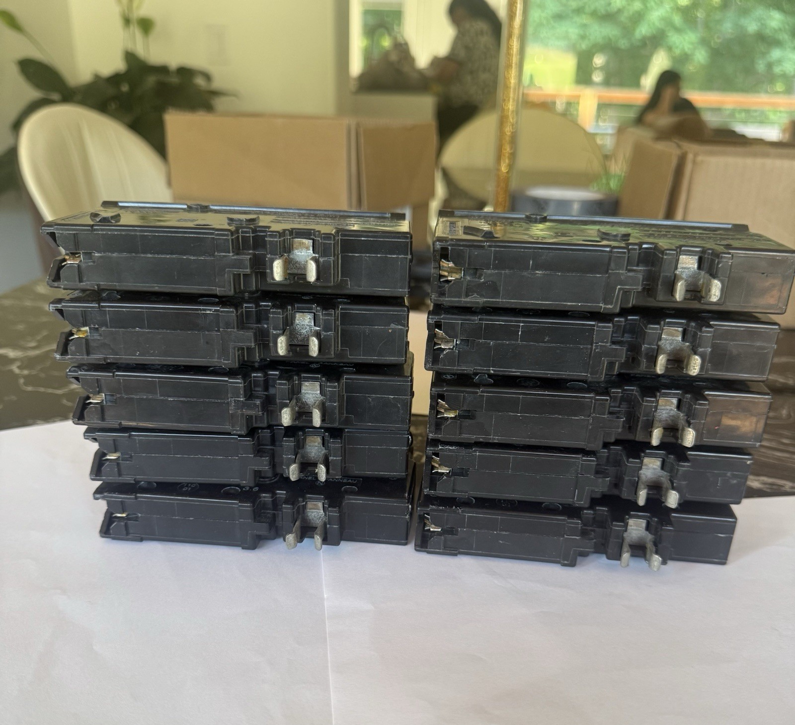 The Square D Homeline HOM115PCAFI 15A Plug-On Neutral AFCI Circuit Breaker
