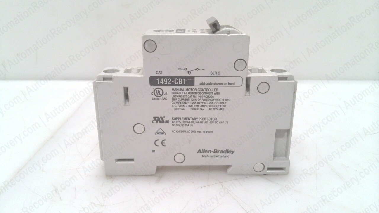 ALLEN BRADLEY 1492-CB1G300 SER C, MINIATRUE CIRCUIT BREAKER #334469