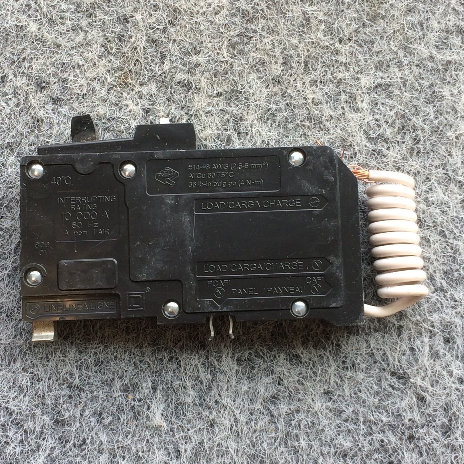 Square D QO120CAFI 20 Amp 1 Pole 120V Plug In Arc Fault CAFI Combination Breaker