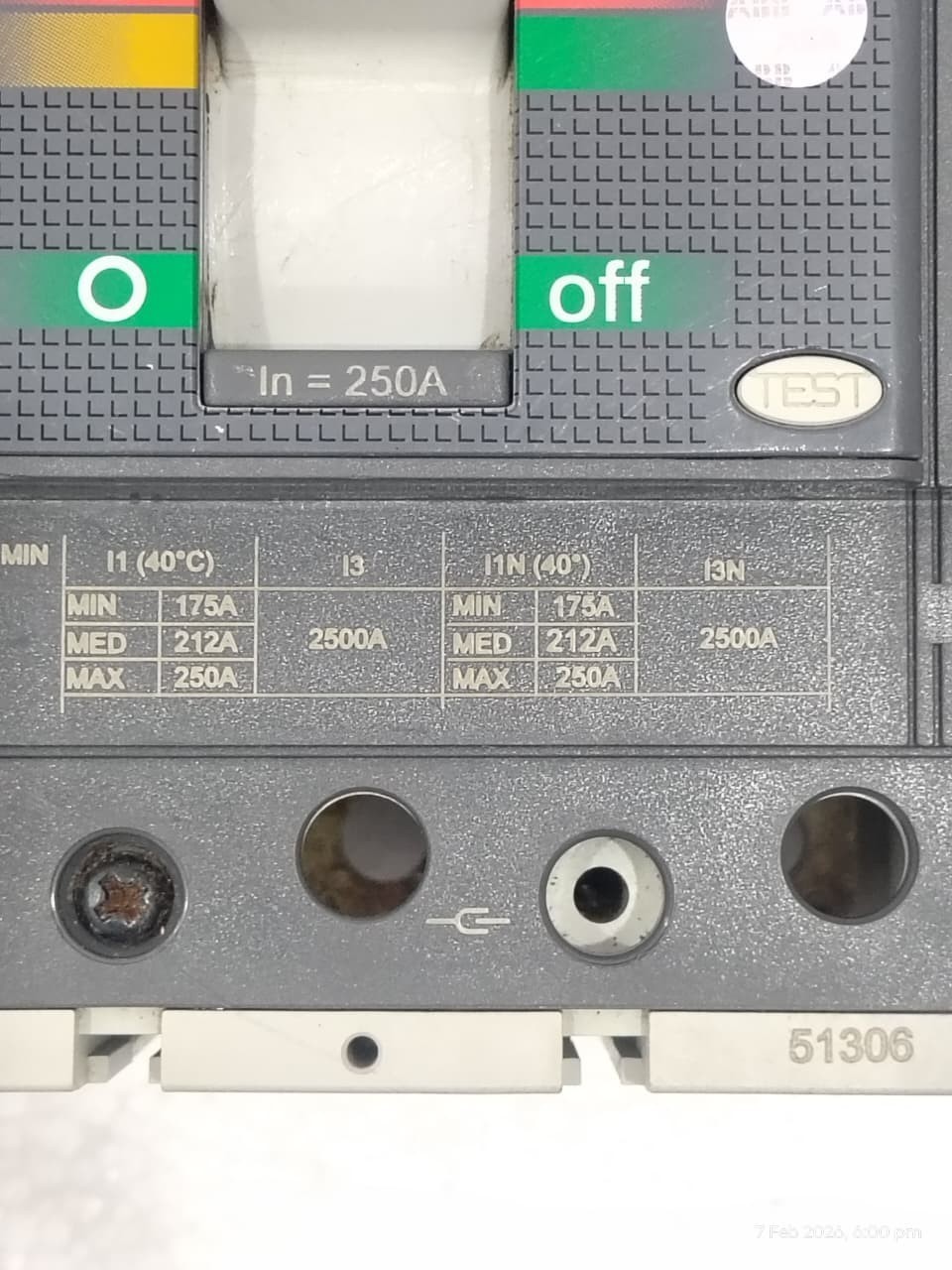 ABB SACE TMAX T3 N 250 1SDA051306R1 4 Pole 250Amp CIRCUIT BREAKER