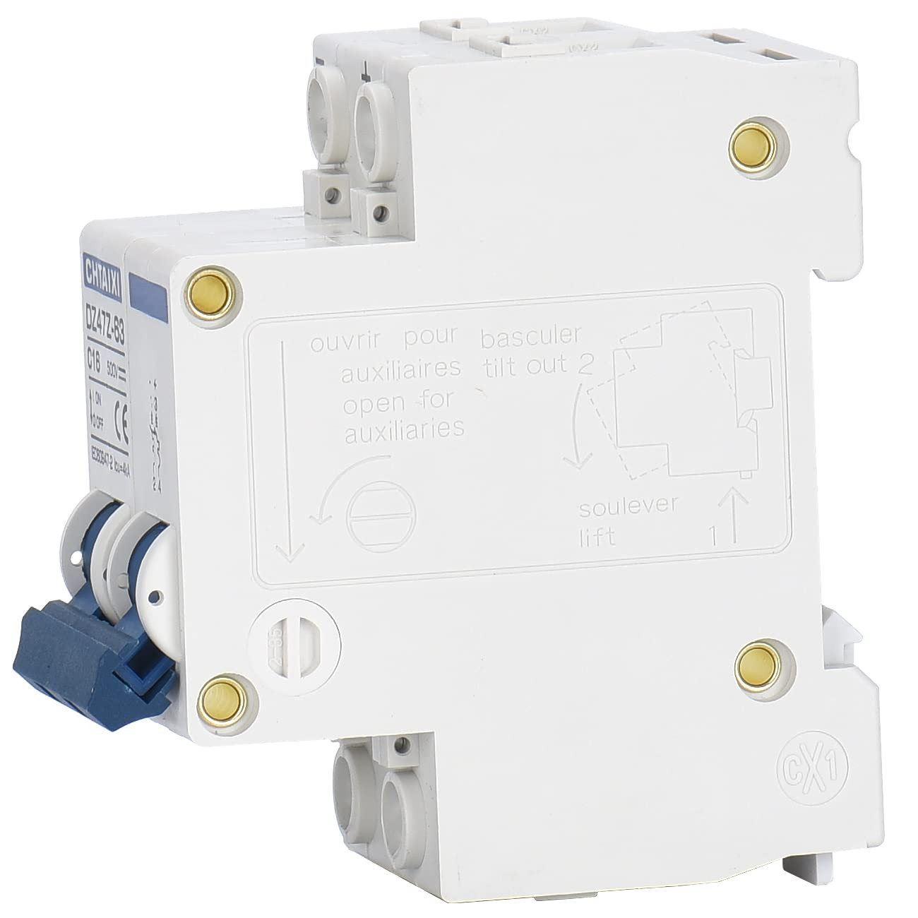 DC Miniature Circuit Breaker, 2 Pole 500V 40 Amp Isolator for Solar PV System, T