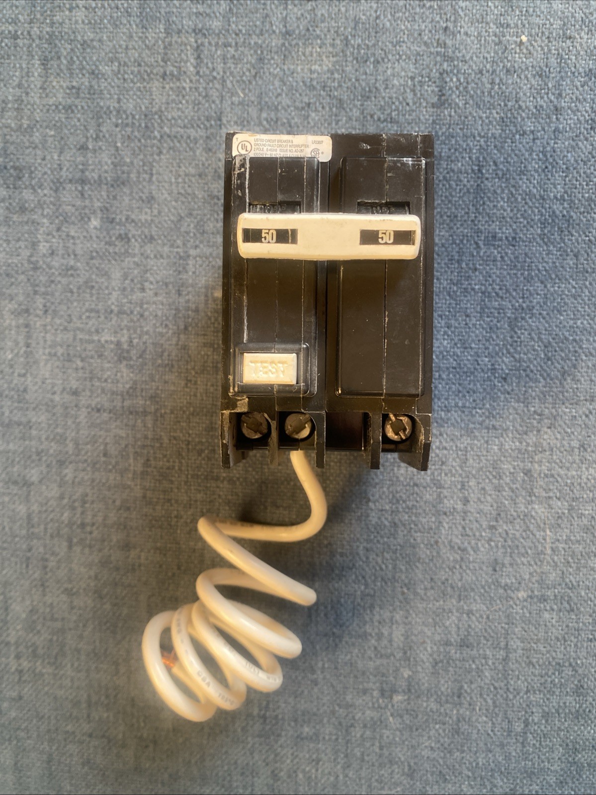 GE 50 Amp 240-Volts Double Pole Ground Fault Breaker with Self-Test