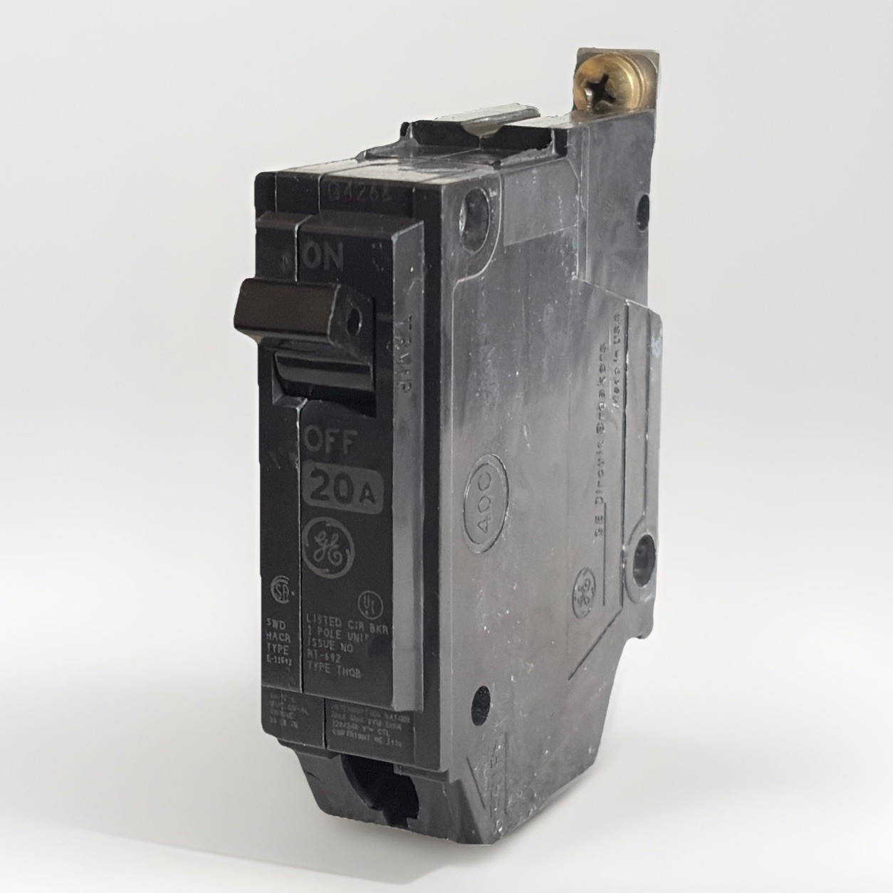 GE THQB1120 CIRCUIT BREAKER 20 AMP 120/240V 1P BOLT ON New Style Take Outs Nice