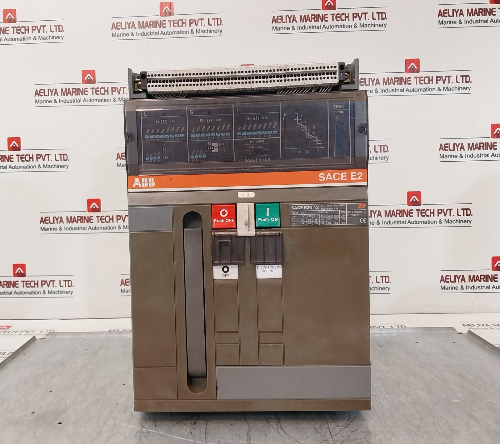 ABB SACE E2N 12 Low Voltage Air Circuit Breaker 15VDC 1250A 690V 55kA X 1s
