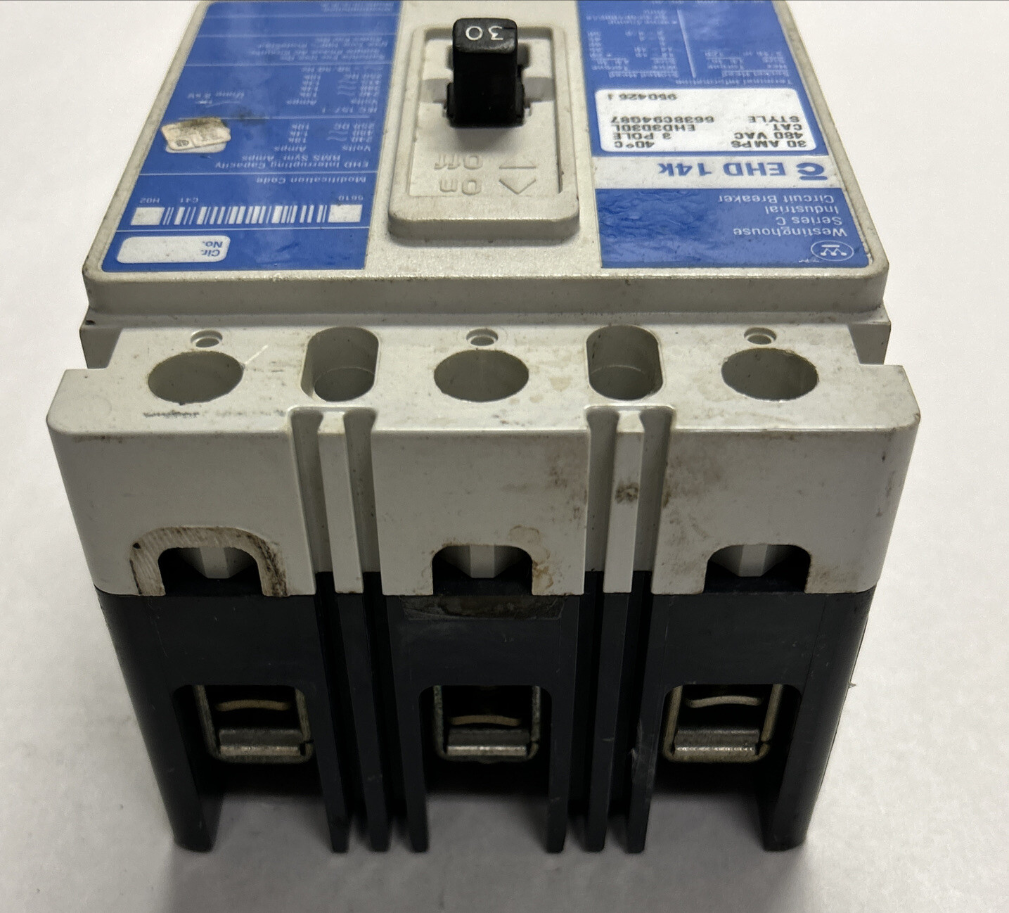 WESTINGHOUSE,EHD3030L,CIRCUIT BREAKER 30A 480V 3P