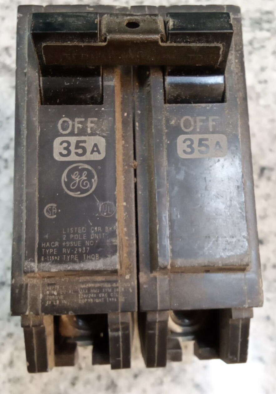 GE/BREAKER/THQB2135/ 35AMP/2POLE/ 10kA@240V/THQB/GROVE/Bolt-On/USE( L120