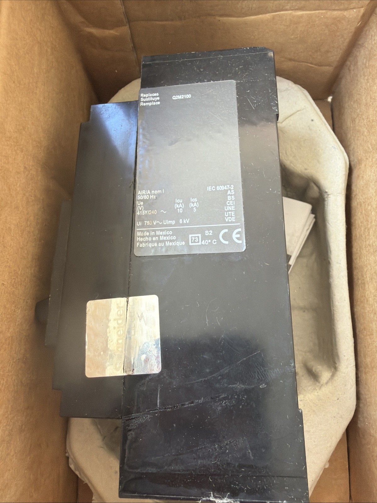 Square D QBP22100TM PowerPact 100A Circuit Breaker, 240V AC, 2-Pole