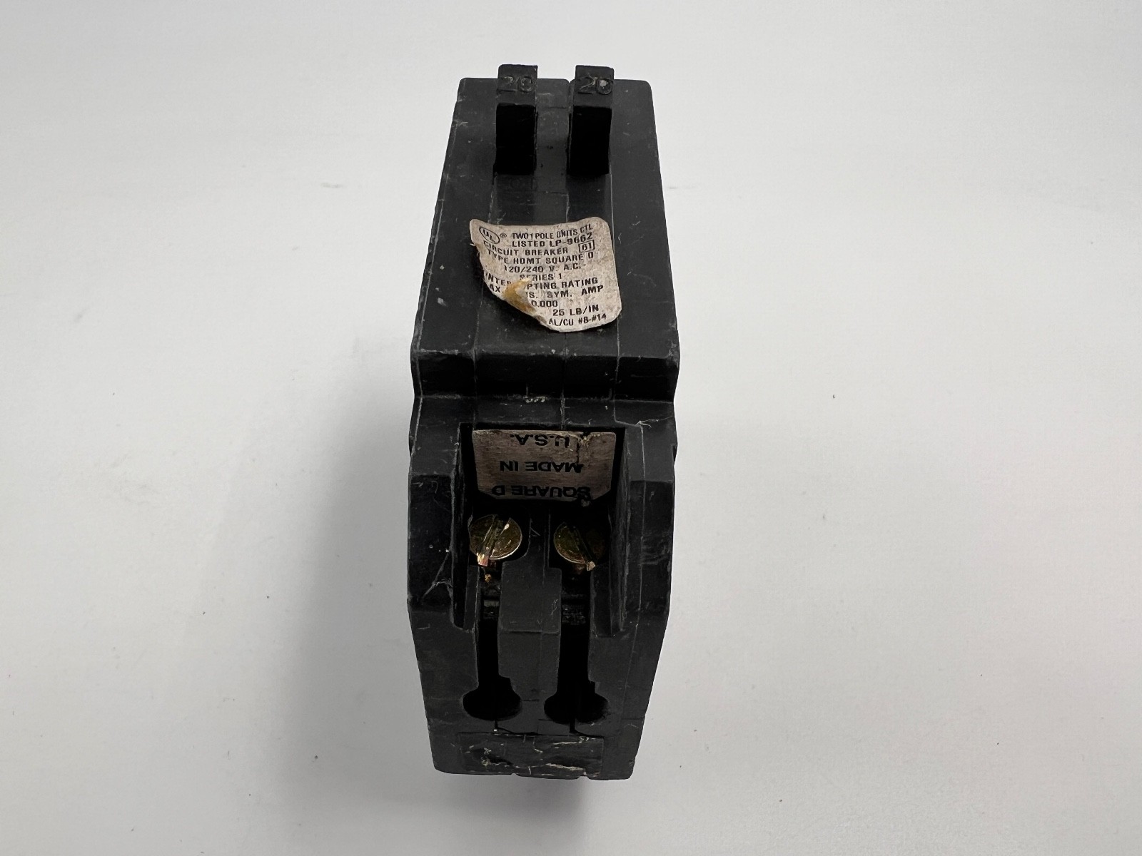 Square D HOMT2020 Homeline 20 amp Twin 1 Pole Tandem Circuit Breaker