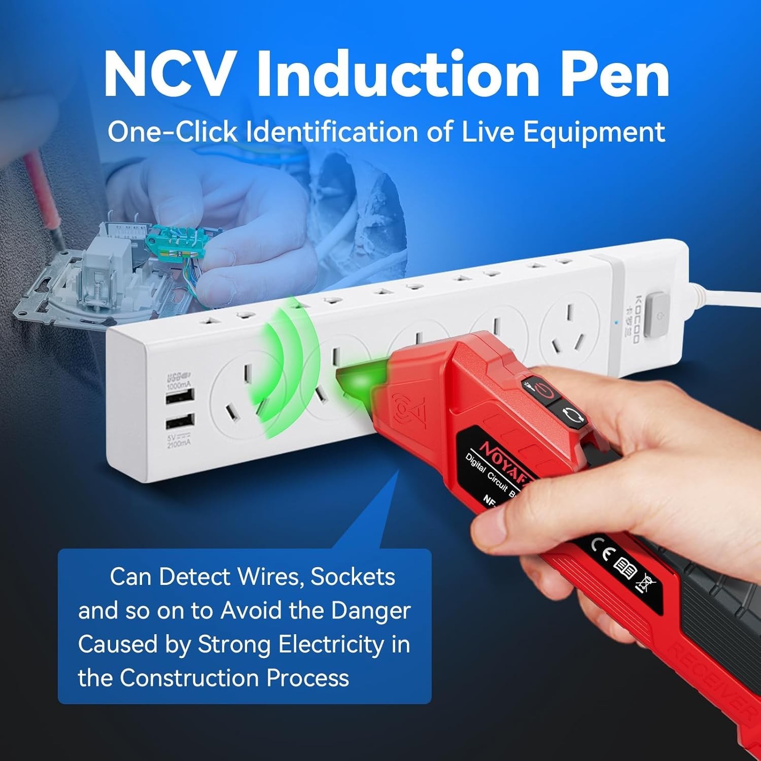 Circuit Breaker Finder Tool with Accessories GFCI Outlet Tester 90-120V AC