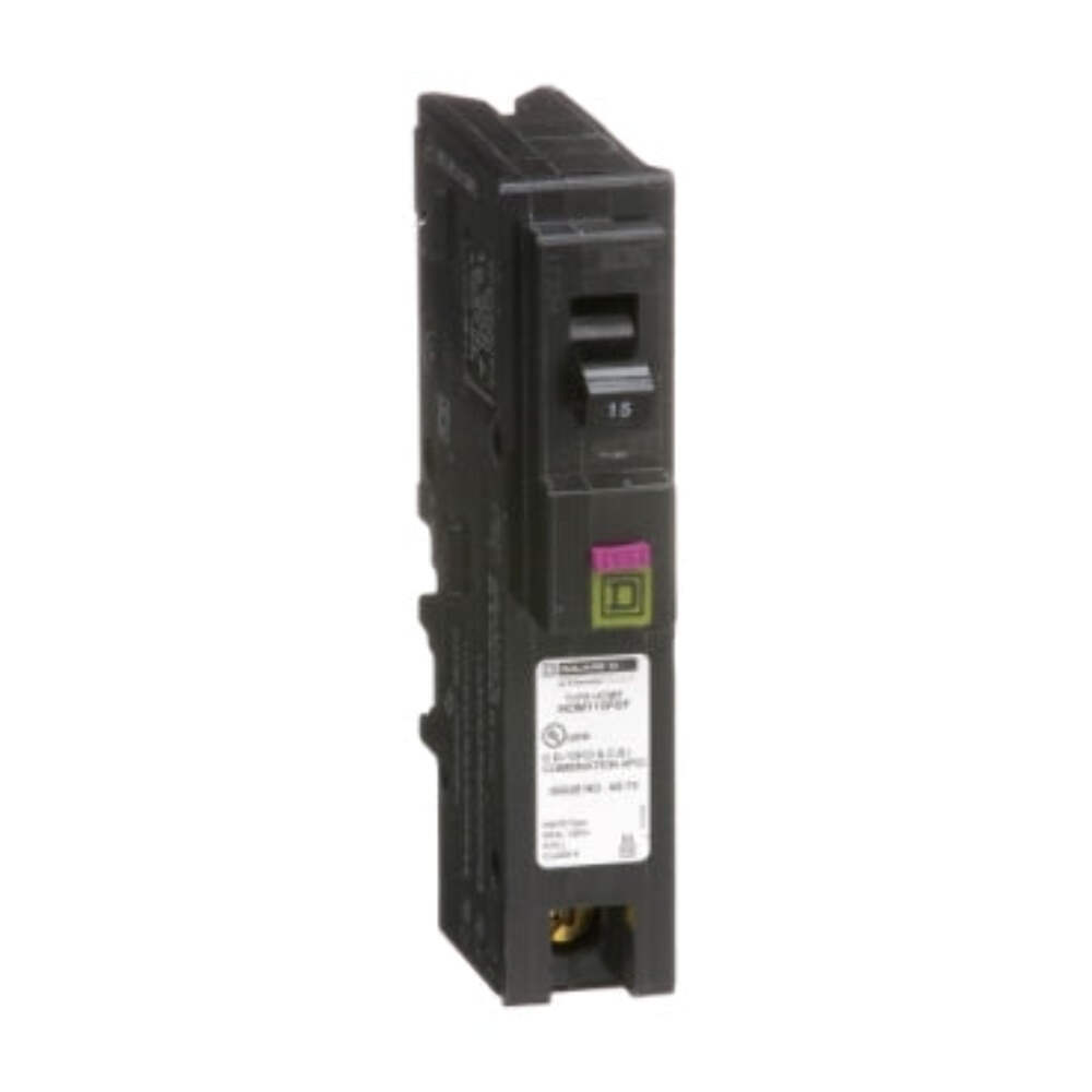 HOM115PDF – Square D Plug-In 120V 15A 1 pole circuit breaker 10kA@120V