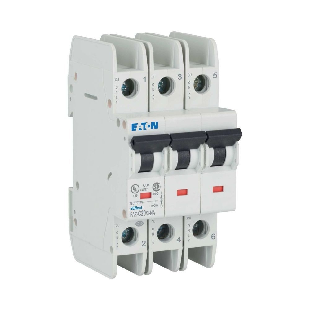 Eaton FAZ-C20/3-NA Circuit Breaker, 20A, 3-Pole, 102251 (New In Box)