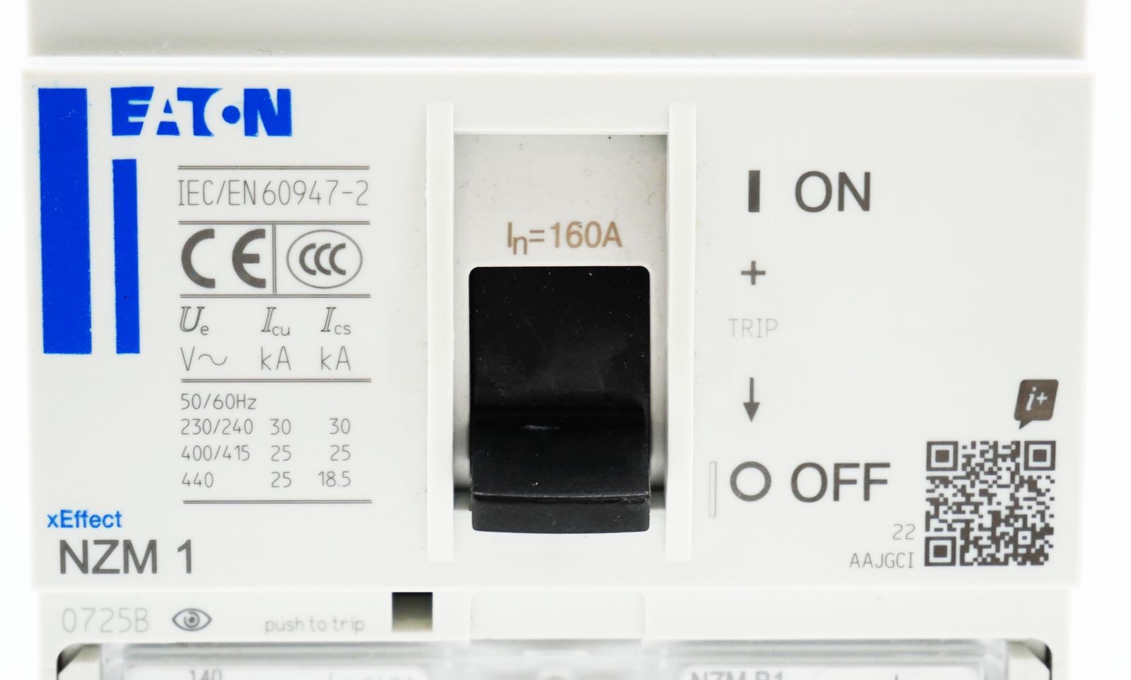 Eaton xEffect NZM 1 160A circuit breaker + NZM B1-A160 -used