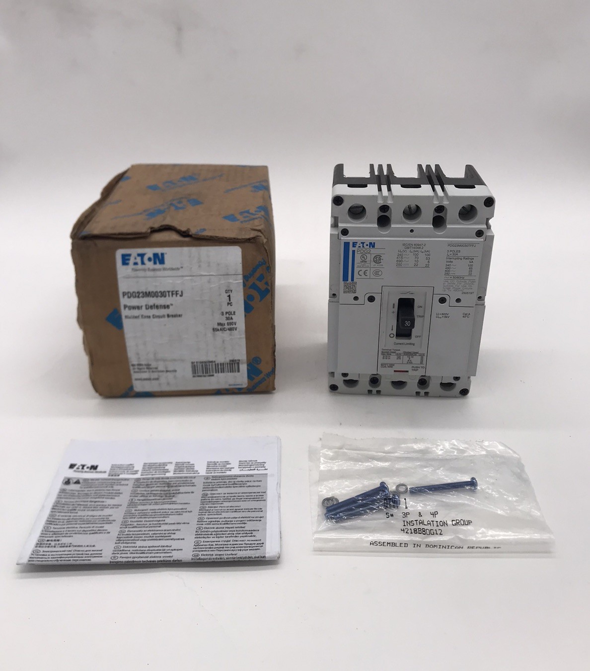 HOUSTON STOCK NEW EATON PDG23M0030TFFJ TYPE PDG 30 AMP FREE 2 DAY AIR BUY NOW