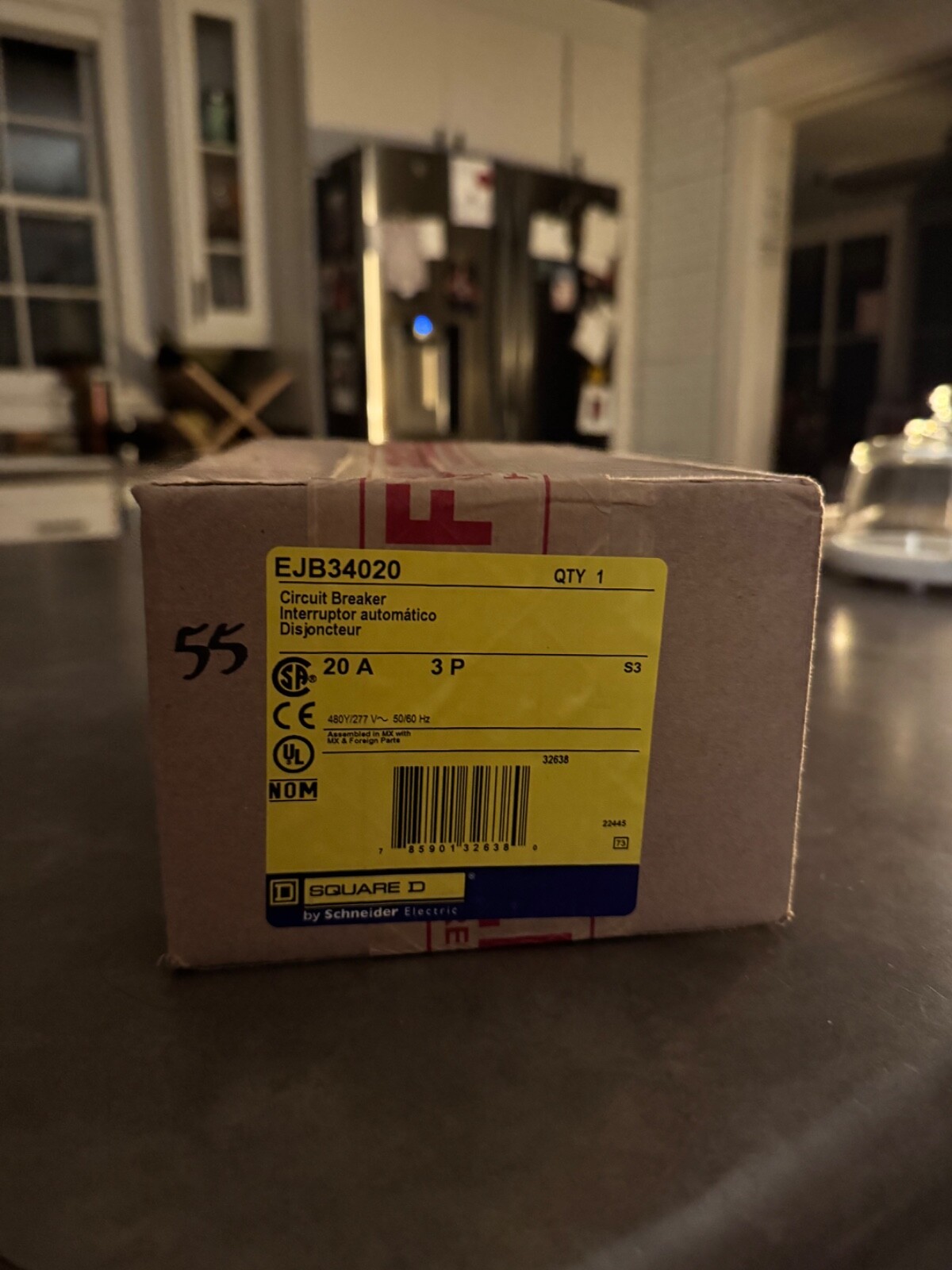 BRAND NEW IN BOX Square D EJB34020 20A Mini Circuit Breaker – Black