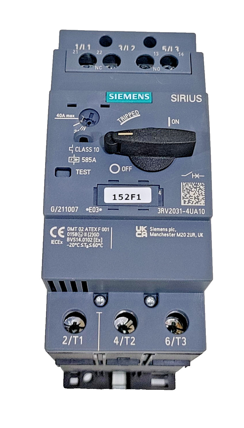 Siemens SIRIUS 3RV2031-4UA10 Motor Protection Circuit Breaker 32-40A 600VAC