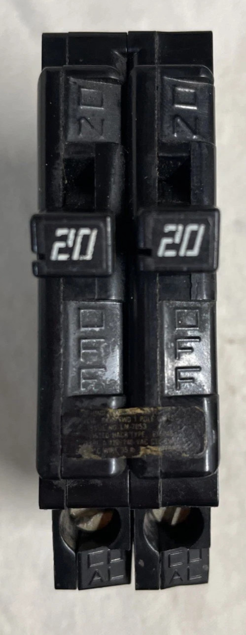 CHALLENGER A2020, 20 amp, 2 pole, Tandem Circuit Breaker 120/240 volt Type A