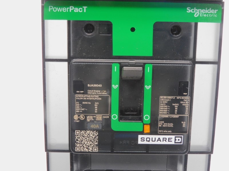 SQUARE D BJA36040 480V 40A (GREEN) NSMP