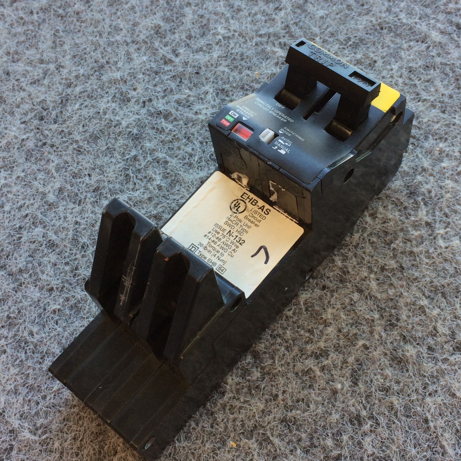 SQUARE D EHB24020AS 20 Amp 480V, Remotely Operated Circuit Breaker – WARRANTY