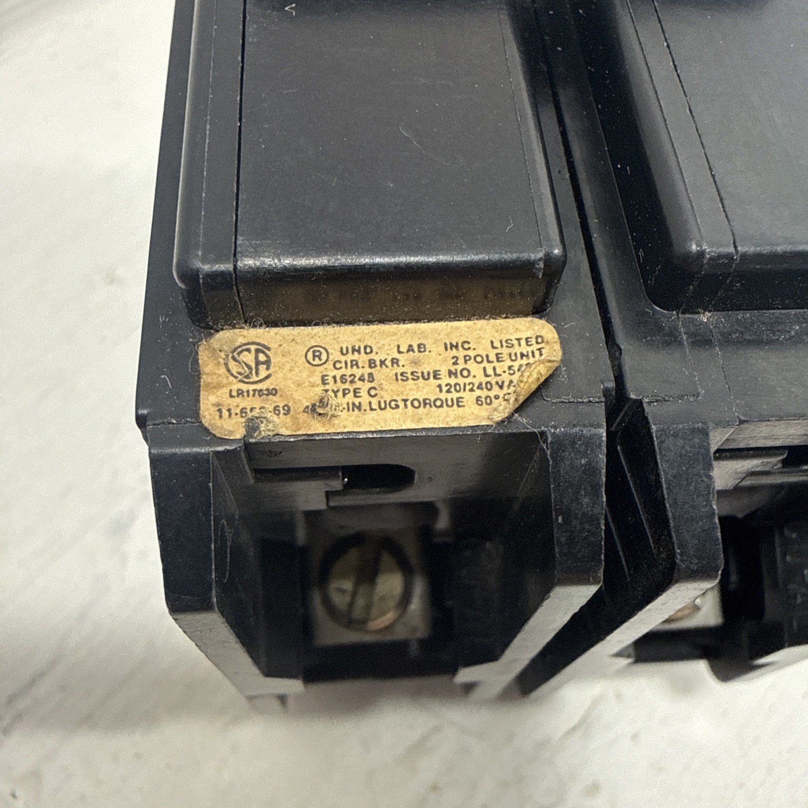 GTE Sylvania C250 50 Amp 2 Pole Circuit Breaker Type C 120/240V 50A 2P Plug In