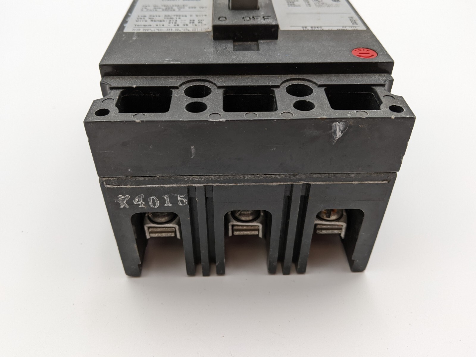 General Electric GE TED134015V Circuit Breaker 15 Amp 3 Pole 480 VAC 250 VAC