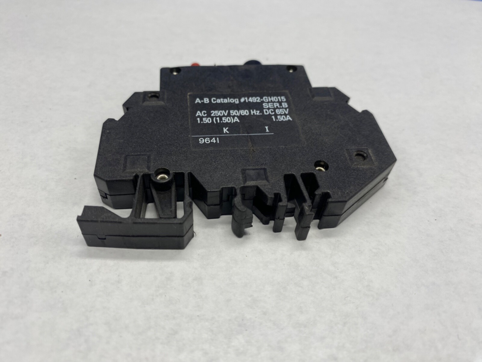Allen Bradley 1492-GH015 breaker DIN rail mount 1.5 amps