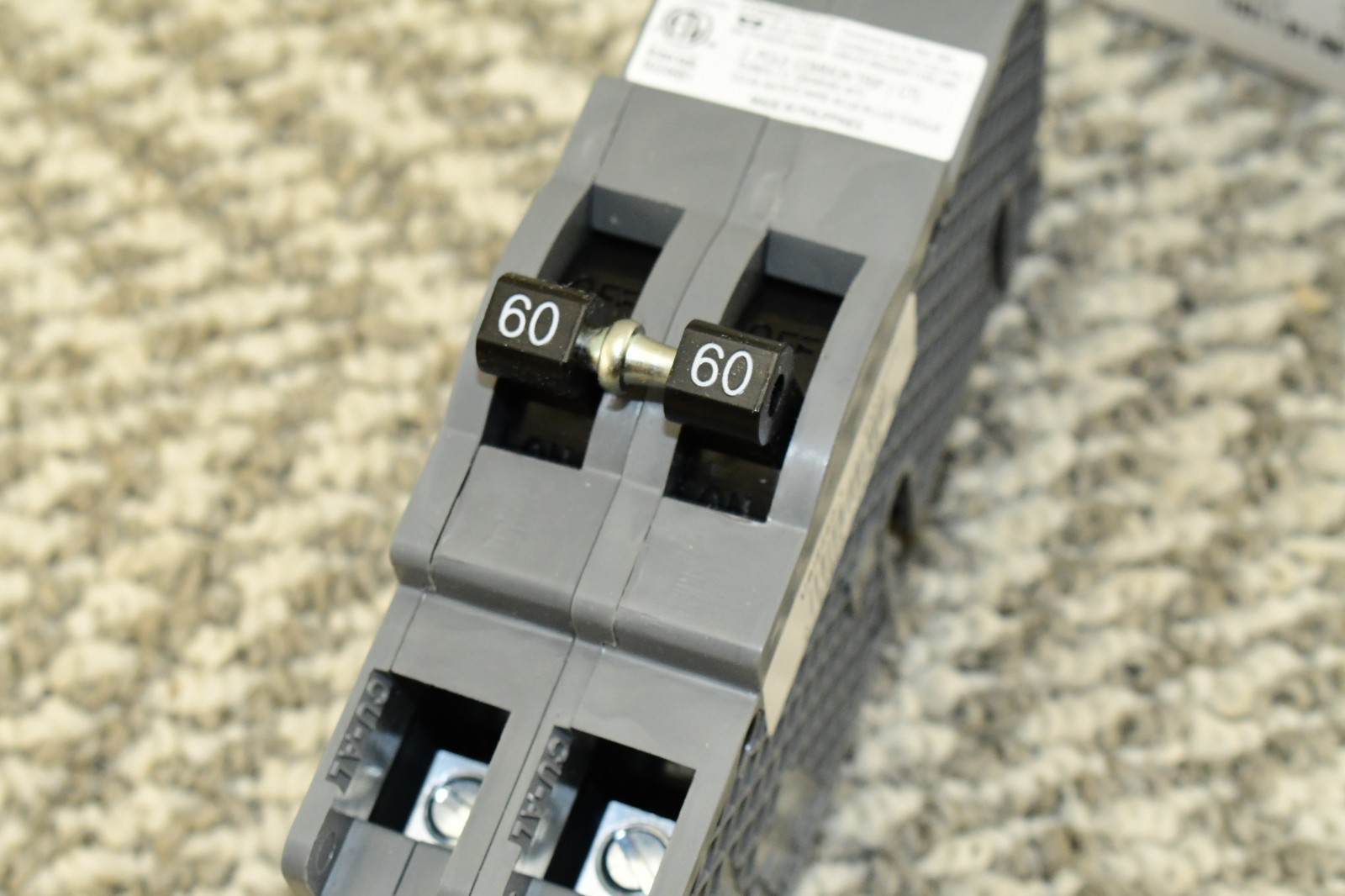 UBIZ Thick 60 Amp 1-1/2 in. 2-Pole Zinsco Type QC60 Replacement Circuit – NEW