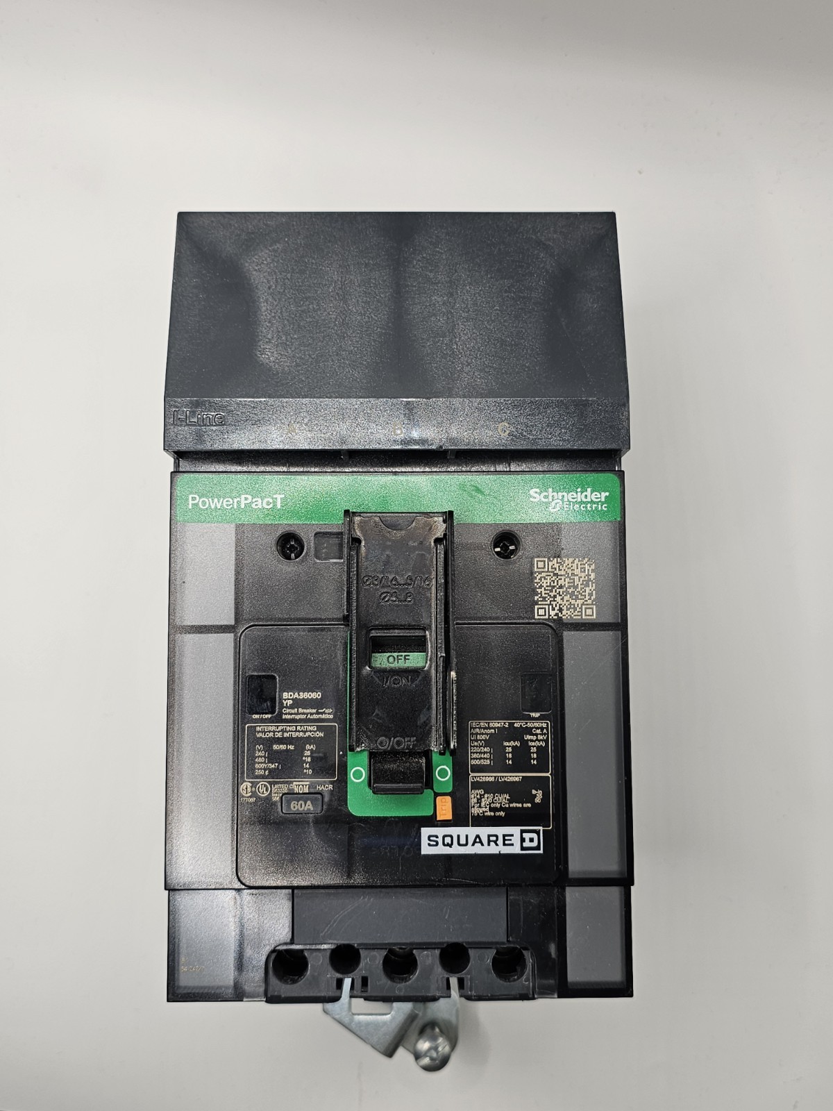 NEW Square D BGA BGA36060YP 3 Pole 60 Amp 600V Circuit Breaker