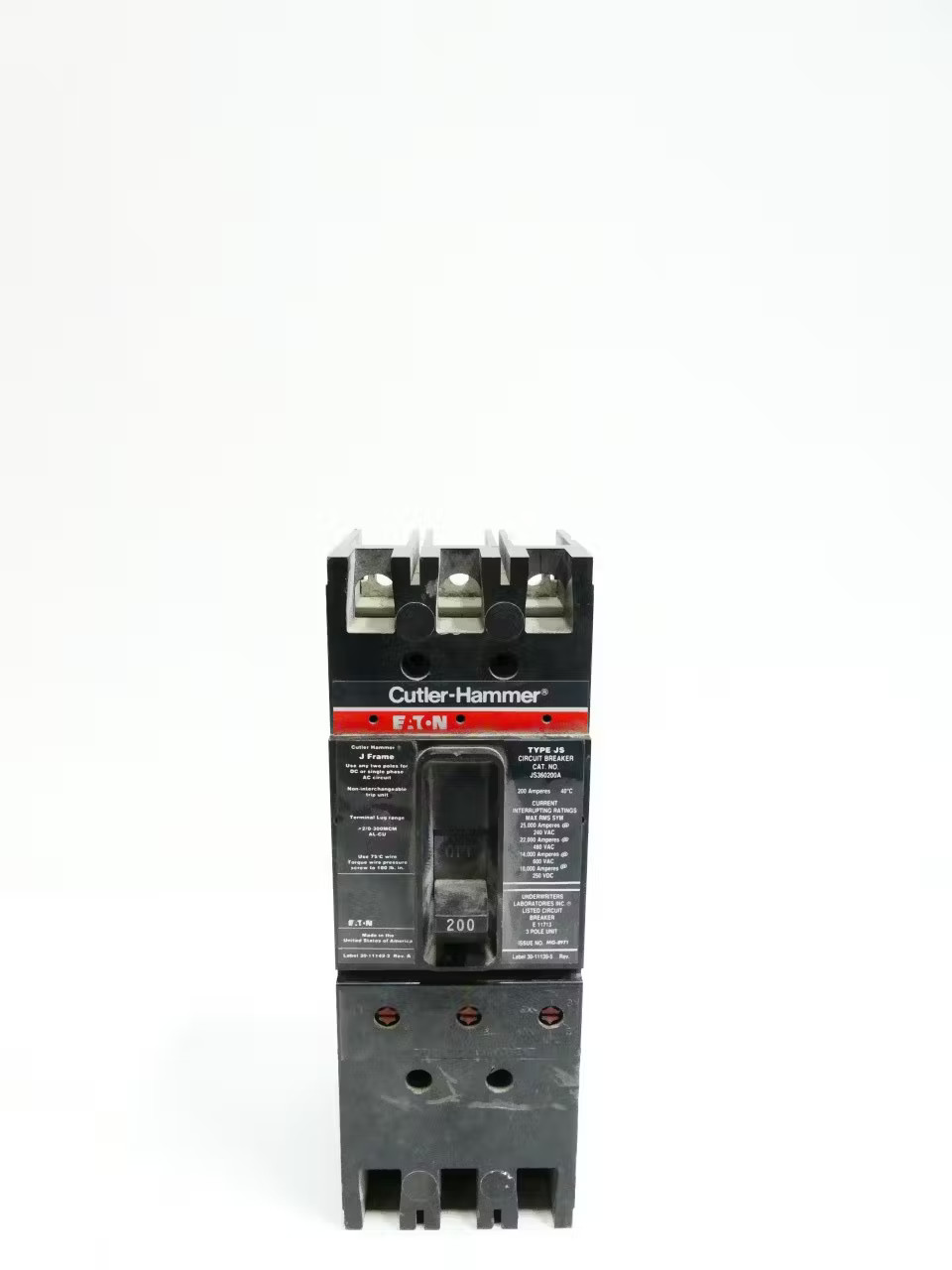 Cutler Hammer JS360200A Molded Case Circuit Breaker 3p 200a Amp 240/480/600v-ac
