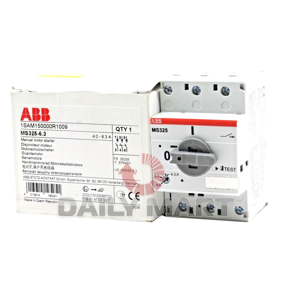 New In Box ABB MS325-0.4 Motor Circuit Breaker 4-6.3A