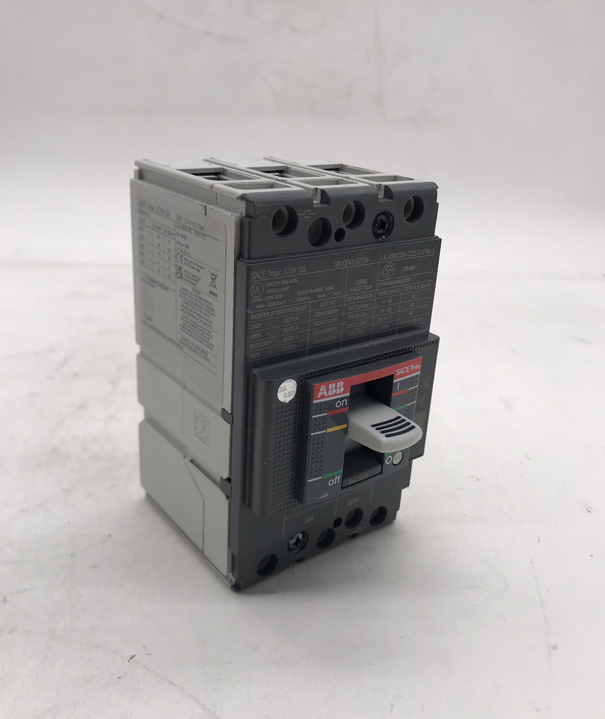 HOUSTON STOCK NEW ABB XT1NU3050AAA000XXX XT1N 50 AMP 480V FREE 2 DAY AIR BUY NOW