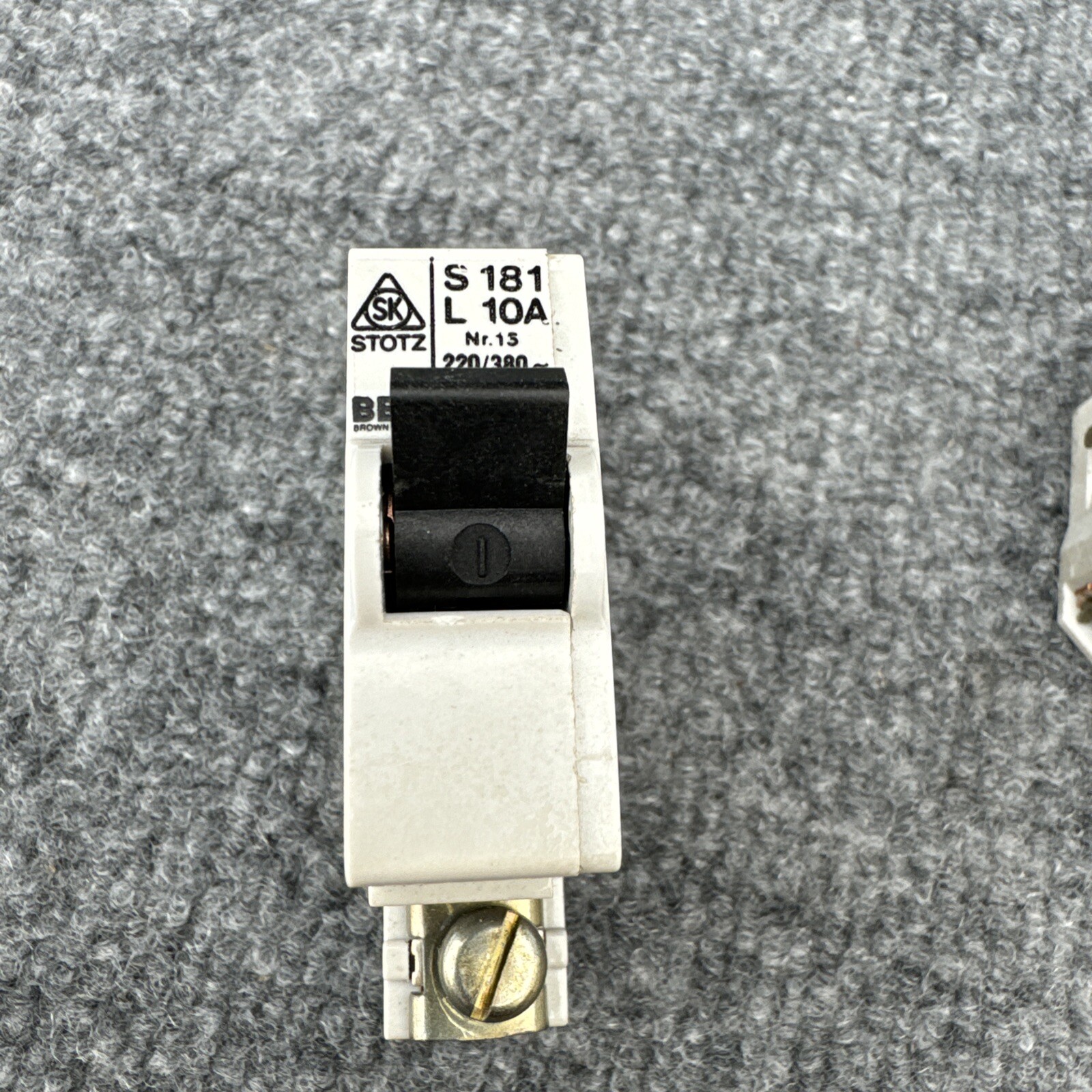 Lot of 3 – ABB Stotz Kontakt S 181 L10A 1 Pole 220/380v Circuit Breaker Used