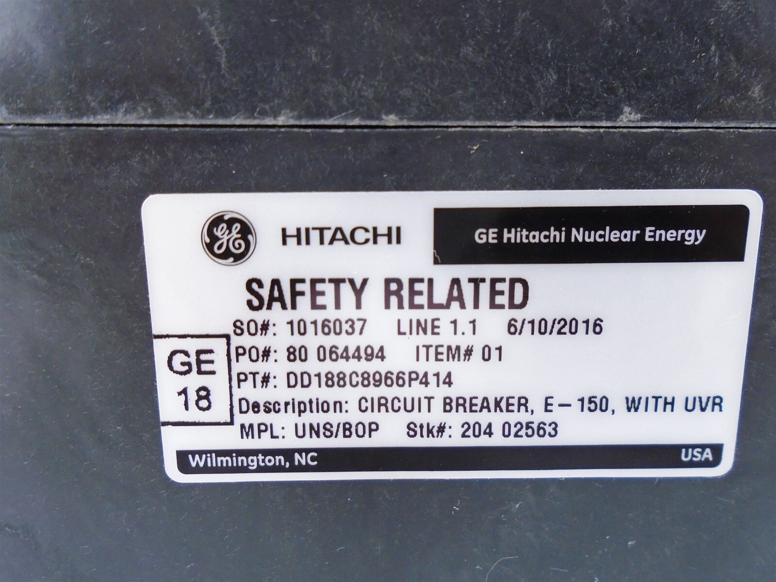 GE – TED136040WL – DD188C8966P414 – BREAKER – 40 AMP – FACTORY UV Release TEDUV4